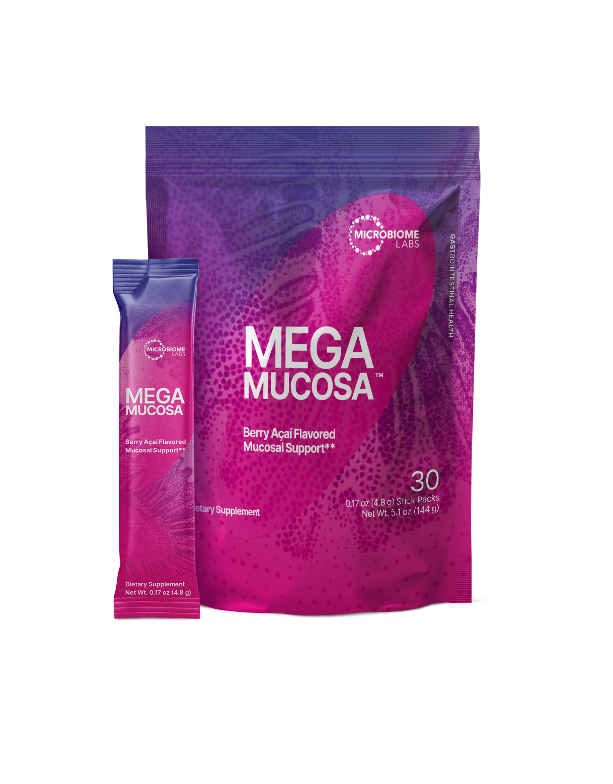 Microbiome Labs MegaMucosa stick packs — supports gut lining & mucosal health