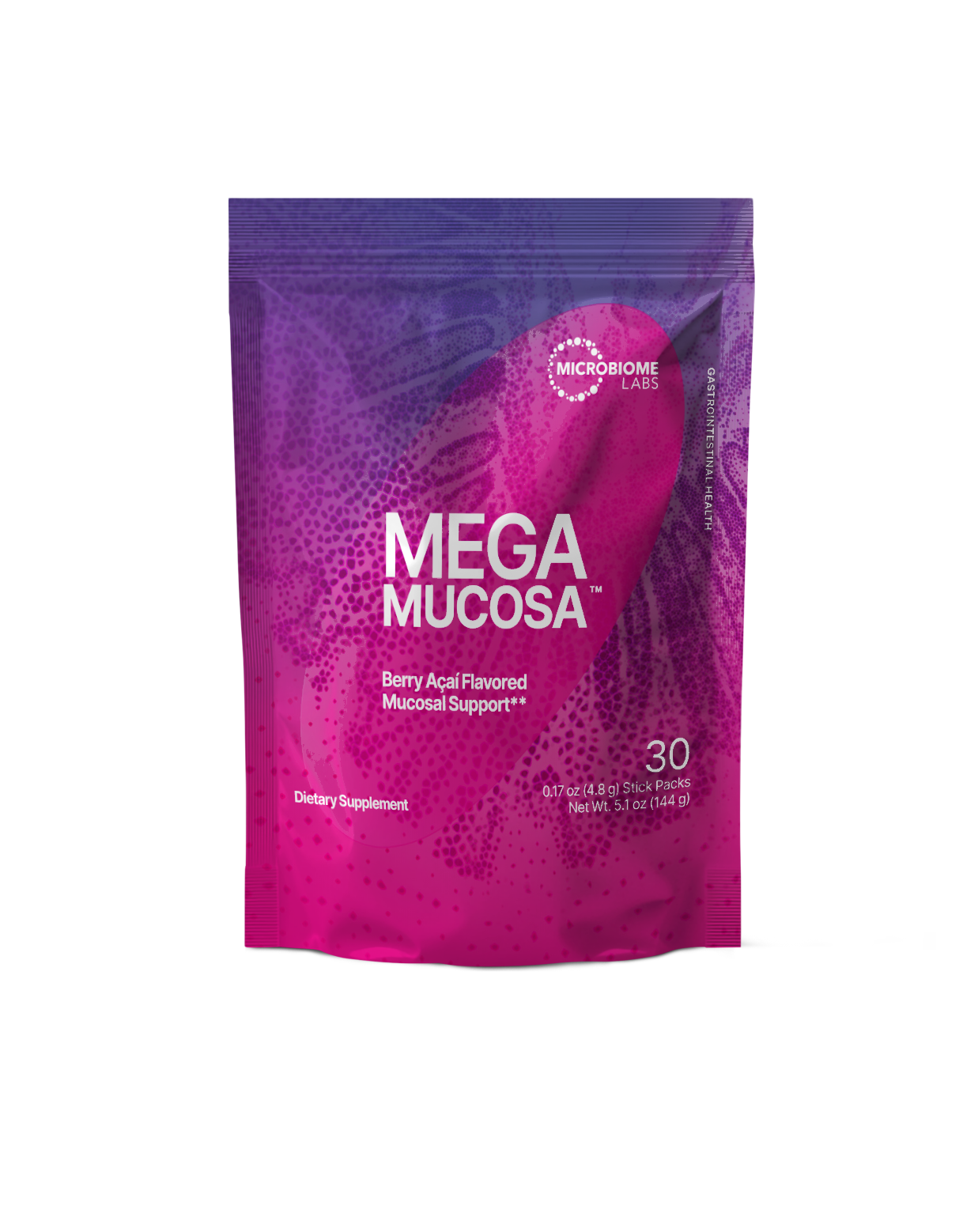 Microbiome Labs MegaMucosa stick packs packaging front view