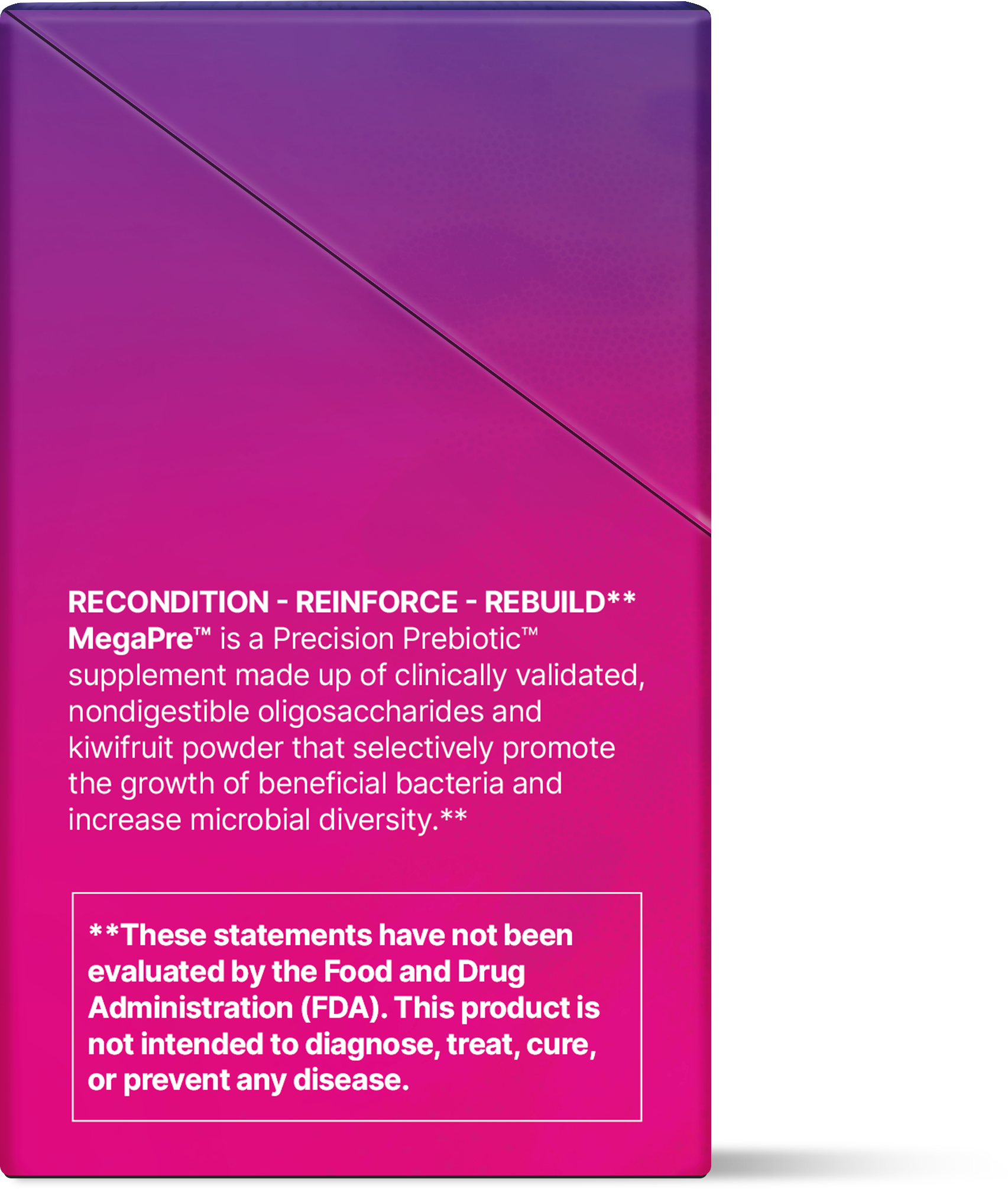 Microbiome Labs MegaPre stick packs packaging back view