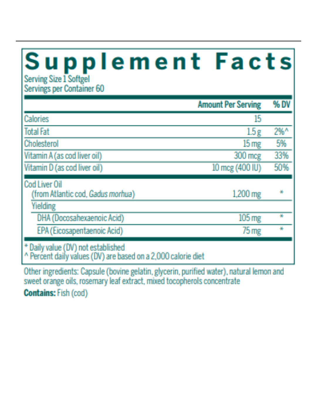 Genestra Cod Liver Oil DHA/EPA Forte