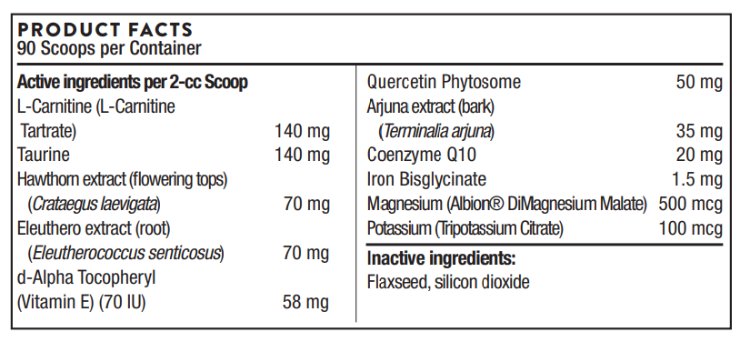 THORNE Heart Health Formula Powder