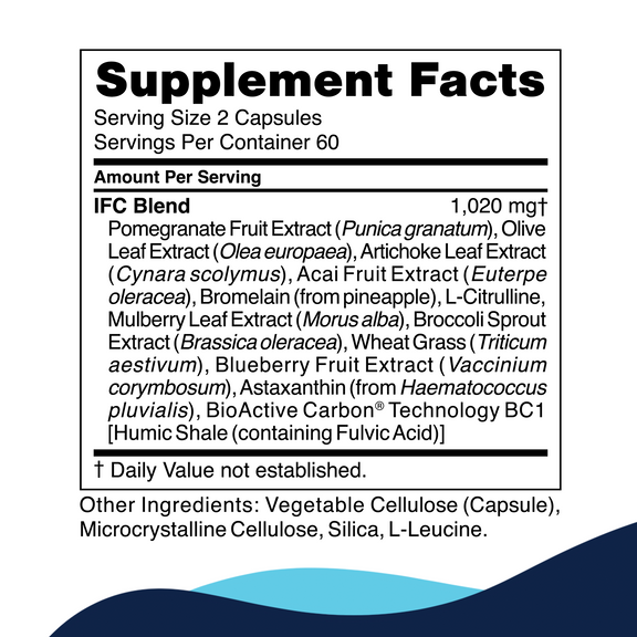 CellCore Biosciences IFC bottle displaying supplement packaging and branding
