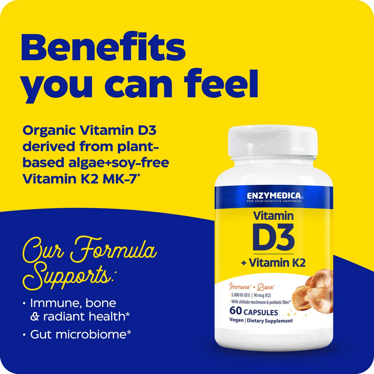 Enzyme Science Vitamin D3 + Vitamin K2