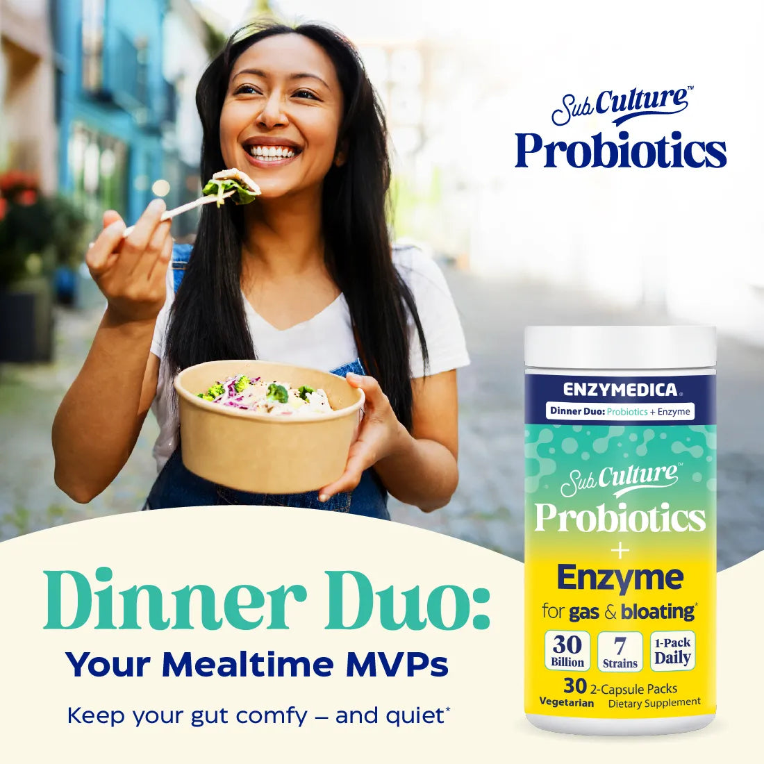 Enzyme Science SubCulture™ Dinner Duo: Probiotics + Enzyme for Gas & Bloating*