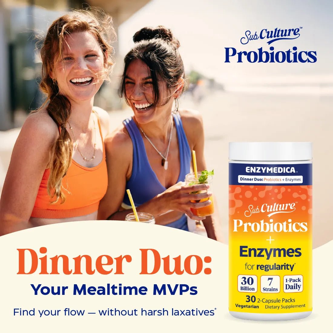 Enzyme Science SubCulture™ Dinner Duo: Probiotics + Enzymes for Regularity*