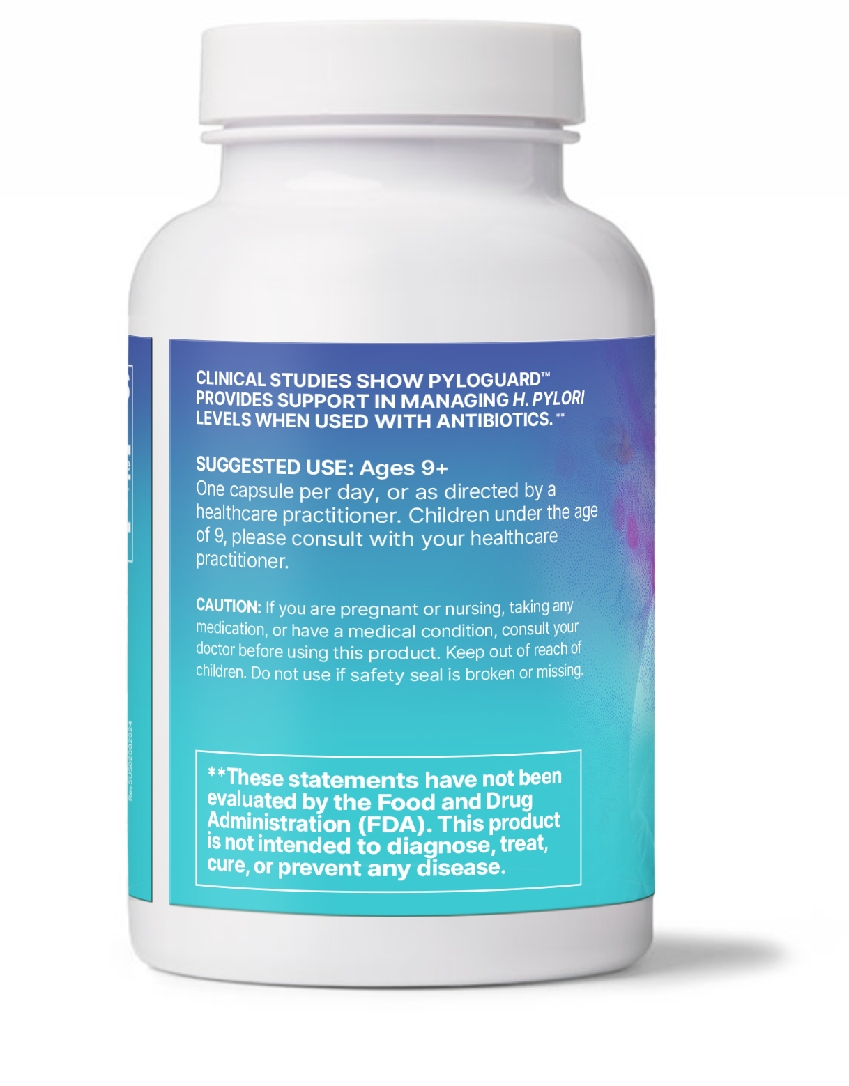 PyloGuard label with active probiotic strains & dosage