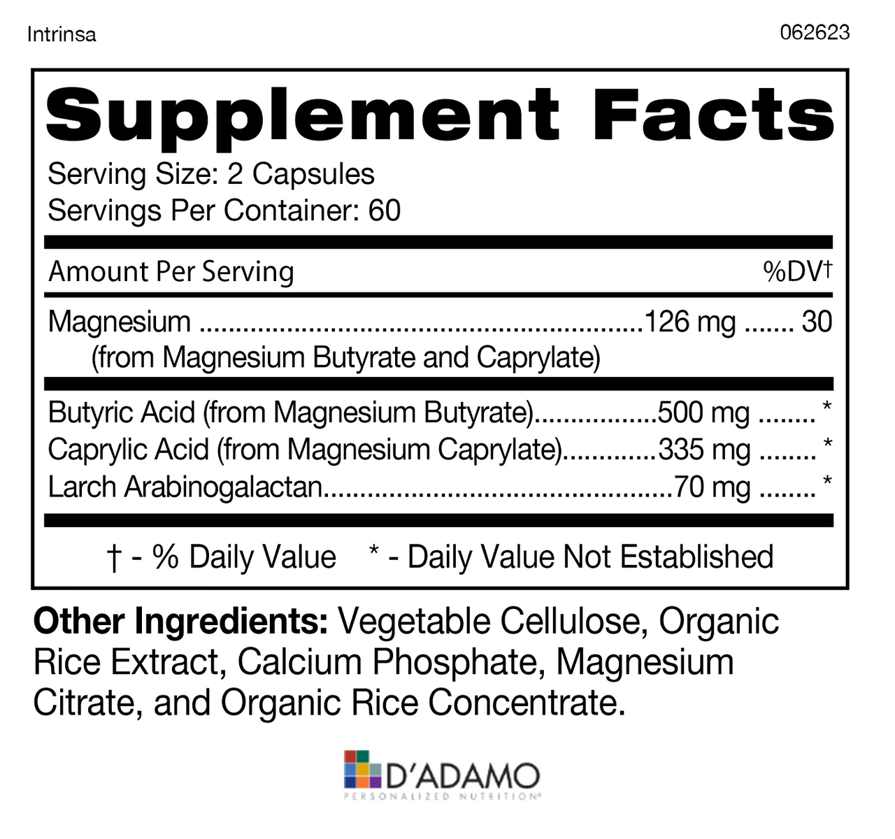 D’Adamo Personalized Nutrition® - Intrinsa