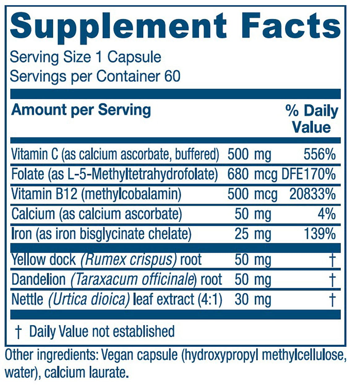 Iron Extra™ ~ Enhanced Iron Absorption ~ 60 capsules