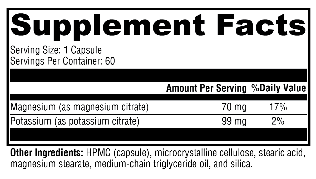 XYMOGEN K-Mg Citrate™ 60 Capsules