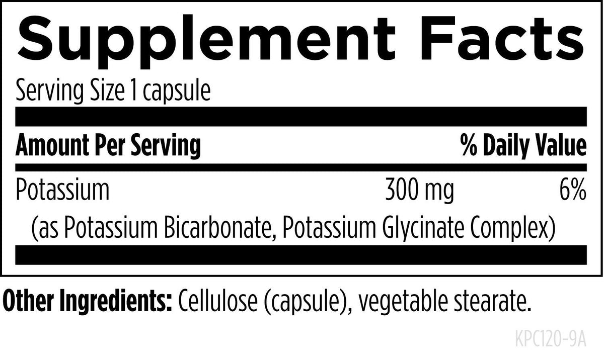 Designs for health K+2 Potassium