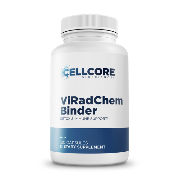 CellCore Biosciences ViradChem Binder bottle showing label and product packaging