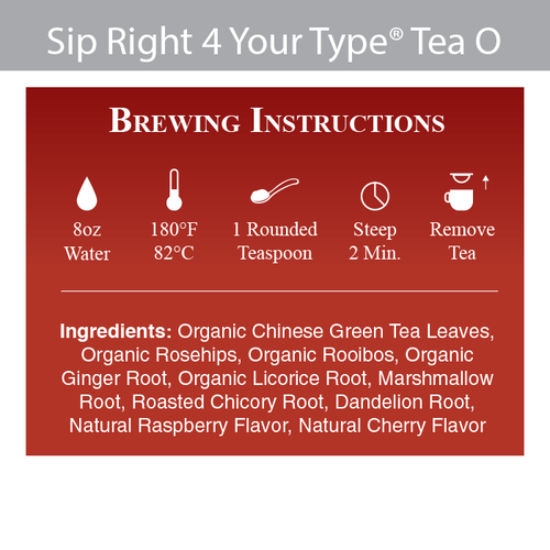 D’Adamo Personalized Nutrition® - Sip Right 4 Your Type Tea (Blood Type O)