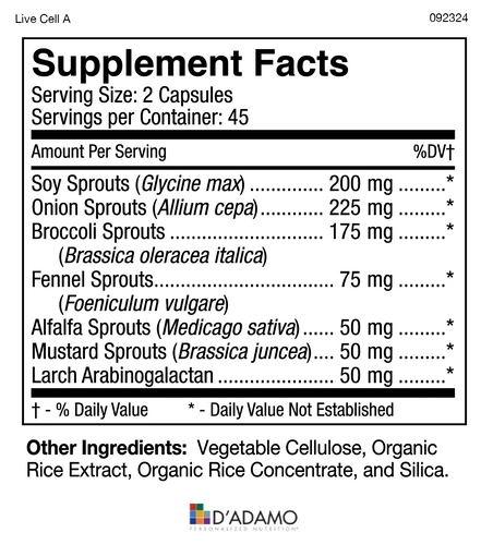 D’Adamo Personalized Nutrition® - Live Cell - Sprouted Greens (Blood Type A)