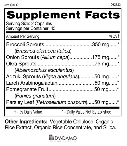 D’Adamo Personalized Nutrition® - Live Cell - Sprouted Greens (Blood Type O)