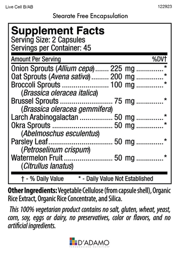 D’Adamo Personalized Nutrition® - Live Cell - Sprouted Greens (Blood Types B and AB)