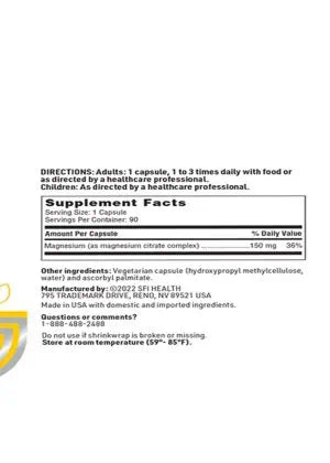 SFI HEALTH Magnesium Citrate