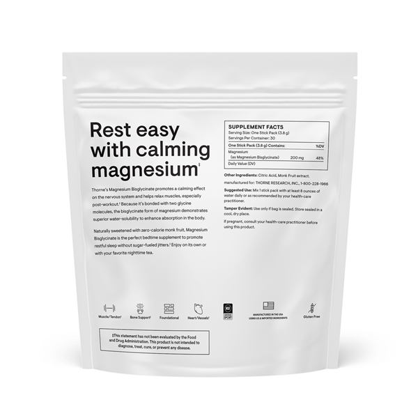 THORNE Magnesium Bisglycinate Stick Packs