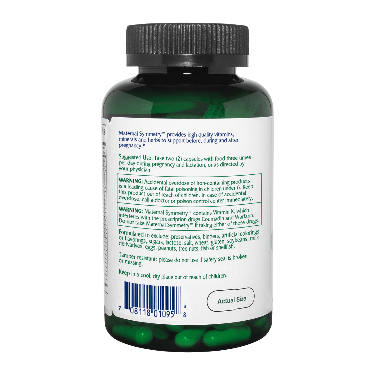 Maternal Symmetry™ ~ OB Multivitamin ~ 180 capsules