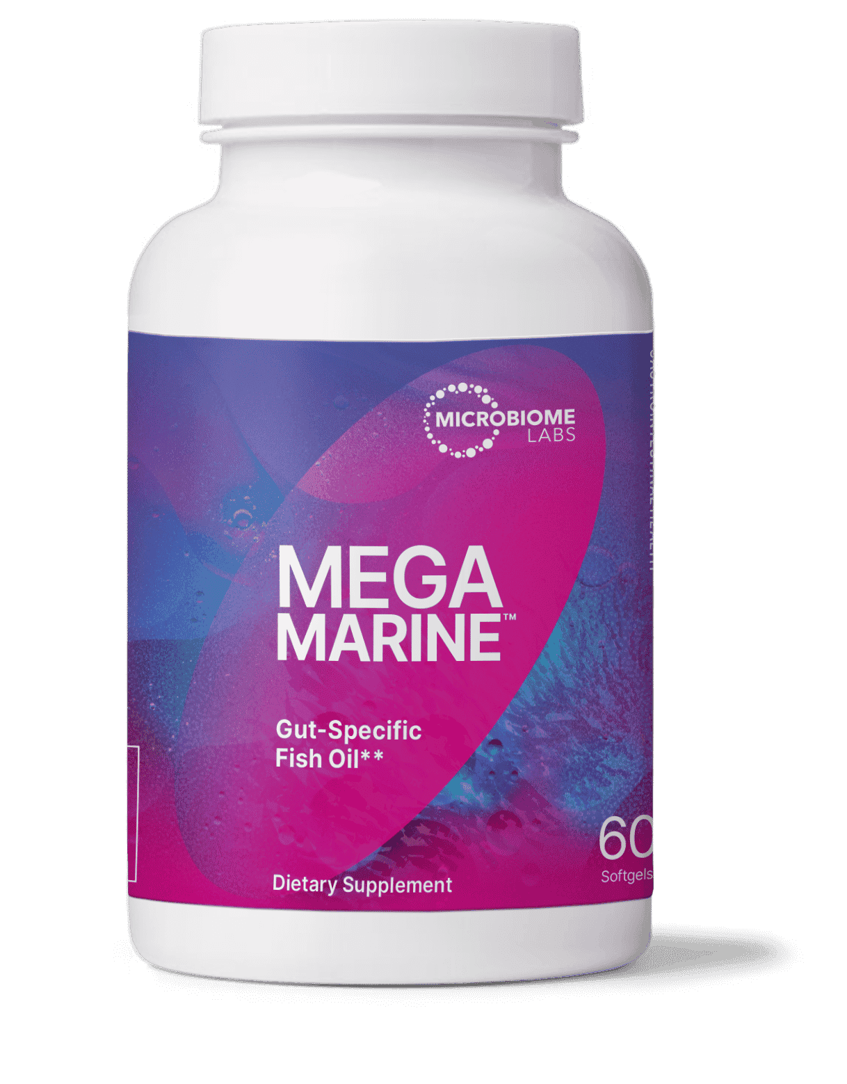 Microbiome Labs MegaMarine omega-3 supplement — cardiovascular & heart support