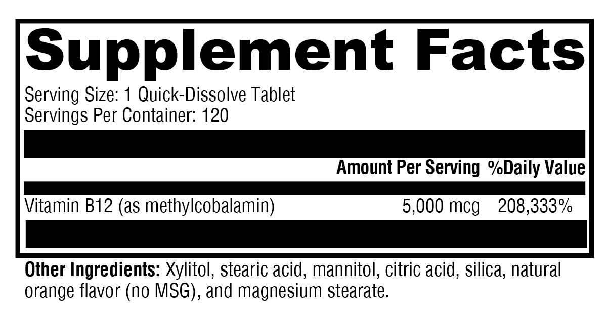 XYMOGEN Methylcobalamin 120 Tablets