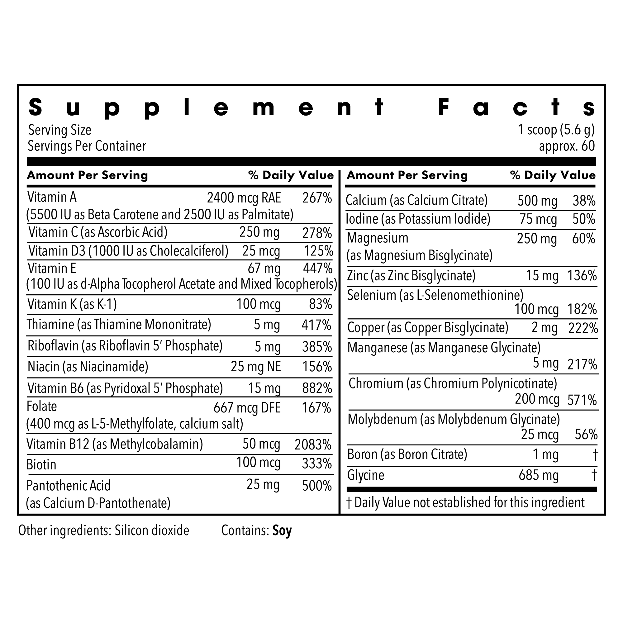 Metabolic Maintenance® - Vitamin/Mineral Base Powder