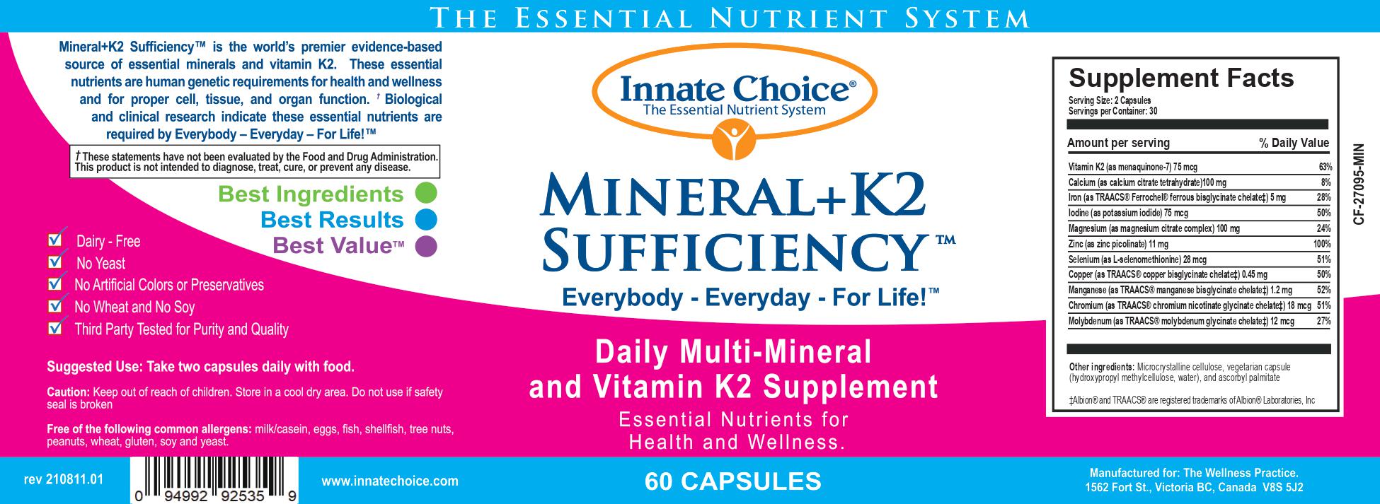 INNATE CHOICE Mineral + K2 Sufficiency™