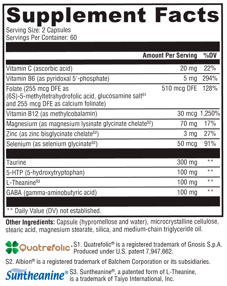 XYMOGEN Mood Food™ ES 120 Capsules