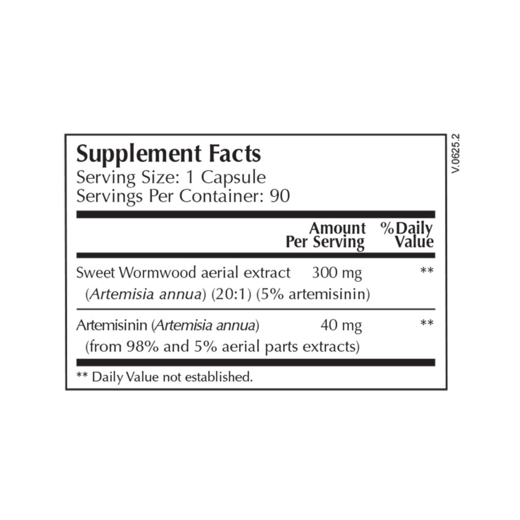 Moss Nutrition Artemisinin Select bottle showing supplement packaging and branding
