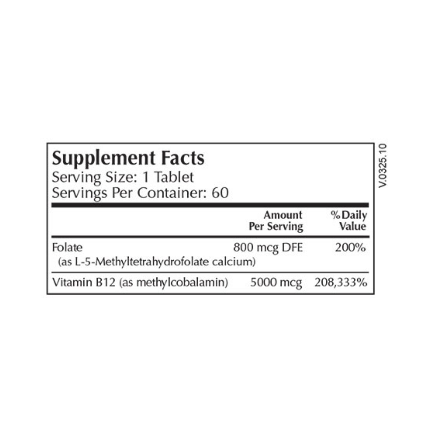 Moss Nutrition B12 Methylfolate Select bottle showing supplement packaging and branding