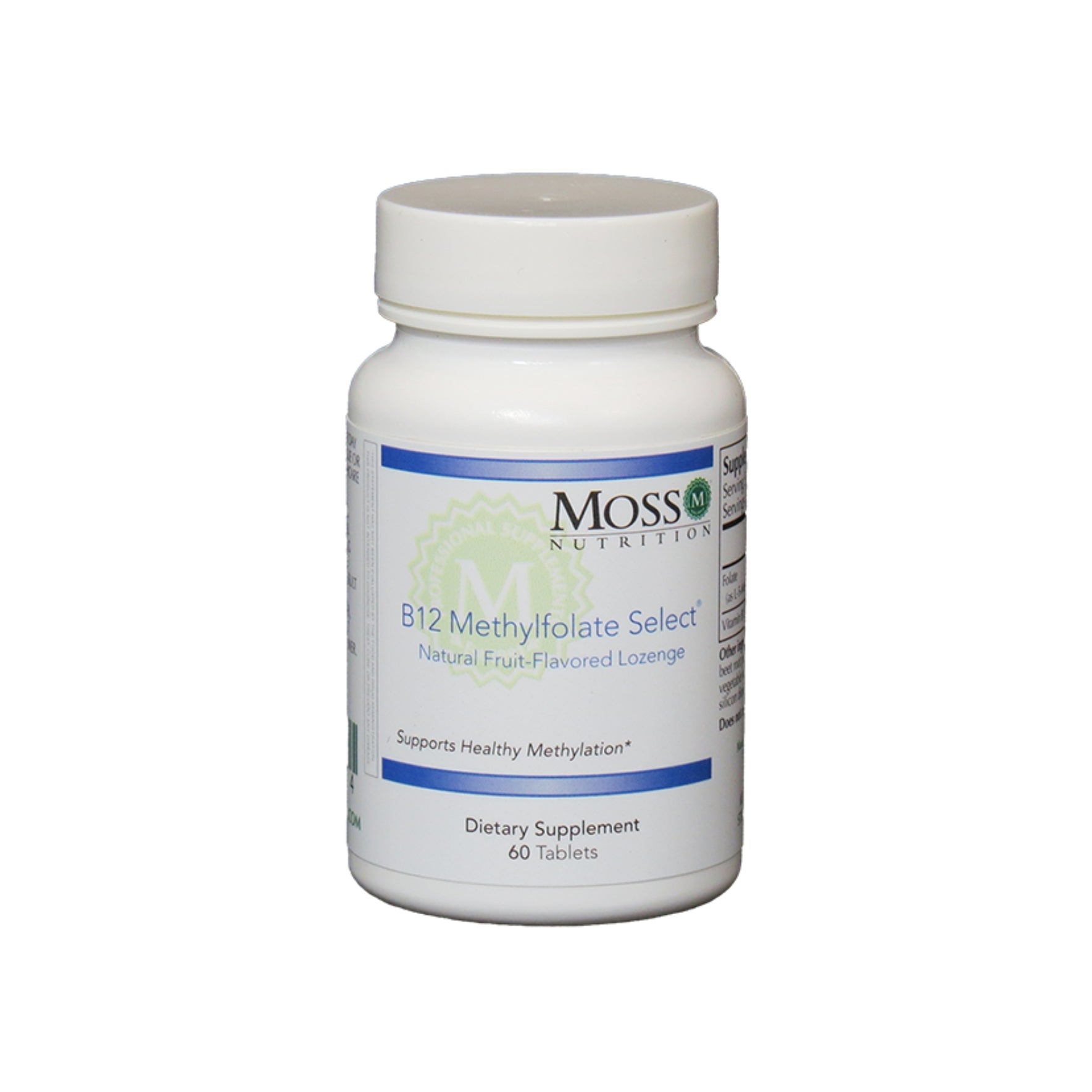 Moss Nutrition B12 Methylfolate Select methylation support supplement