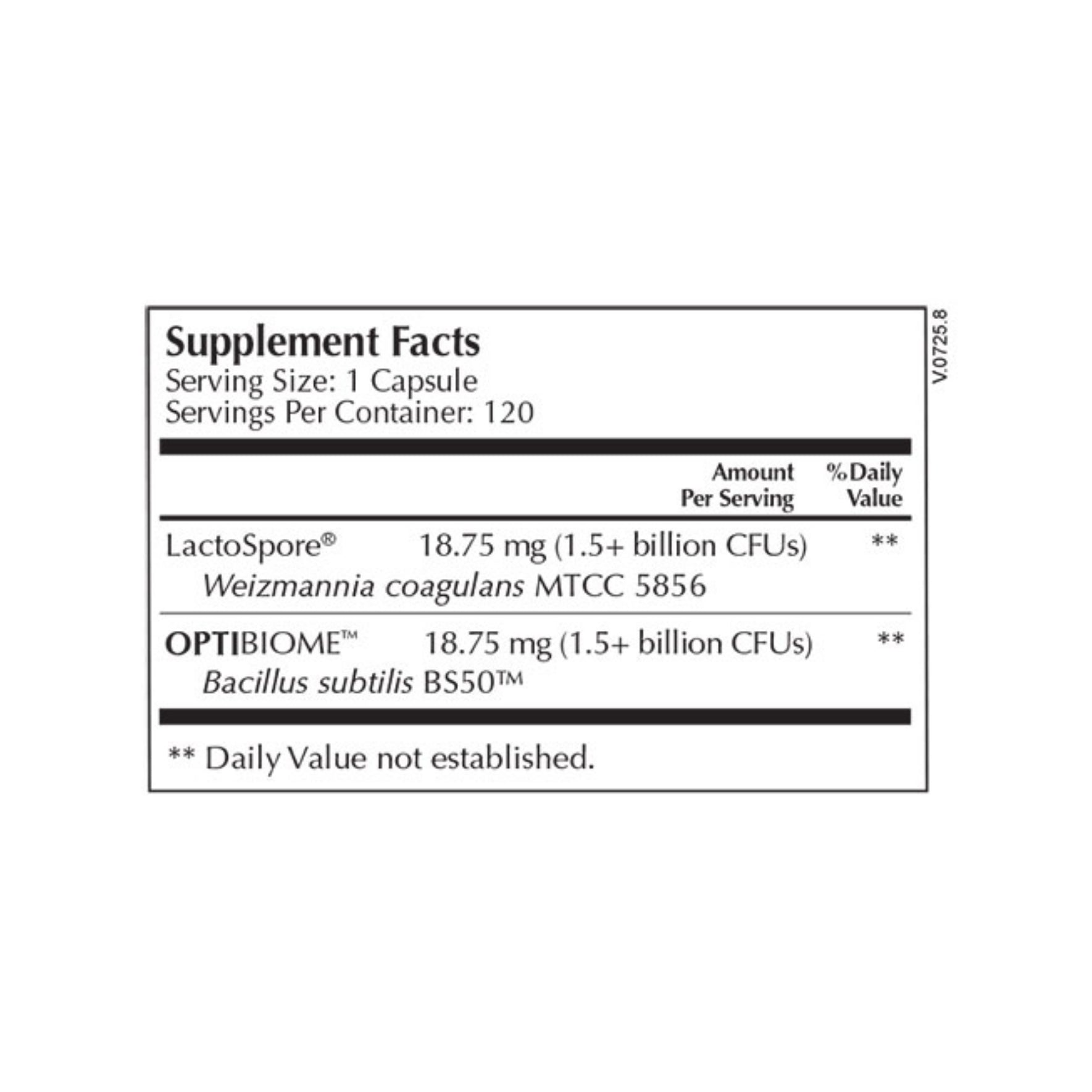 Moss Nutrition BacilloSpore Select bottle showing supplement packaging and branding