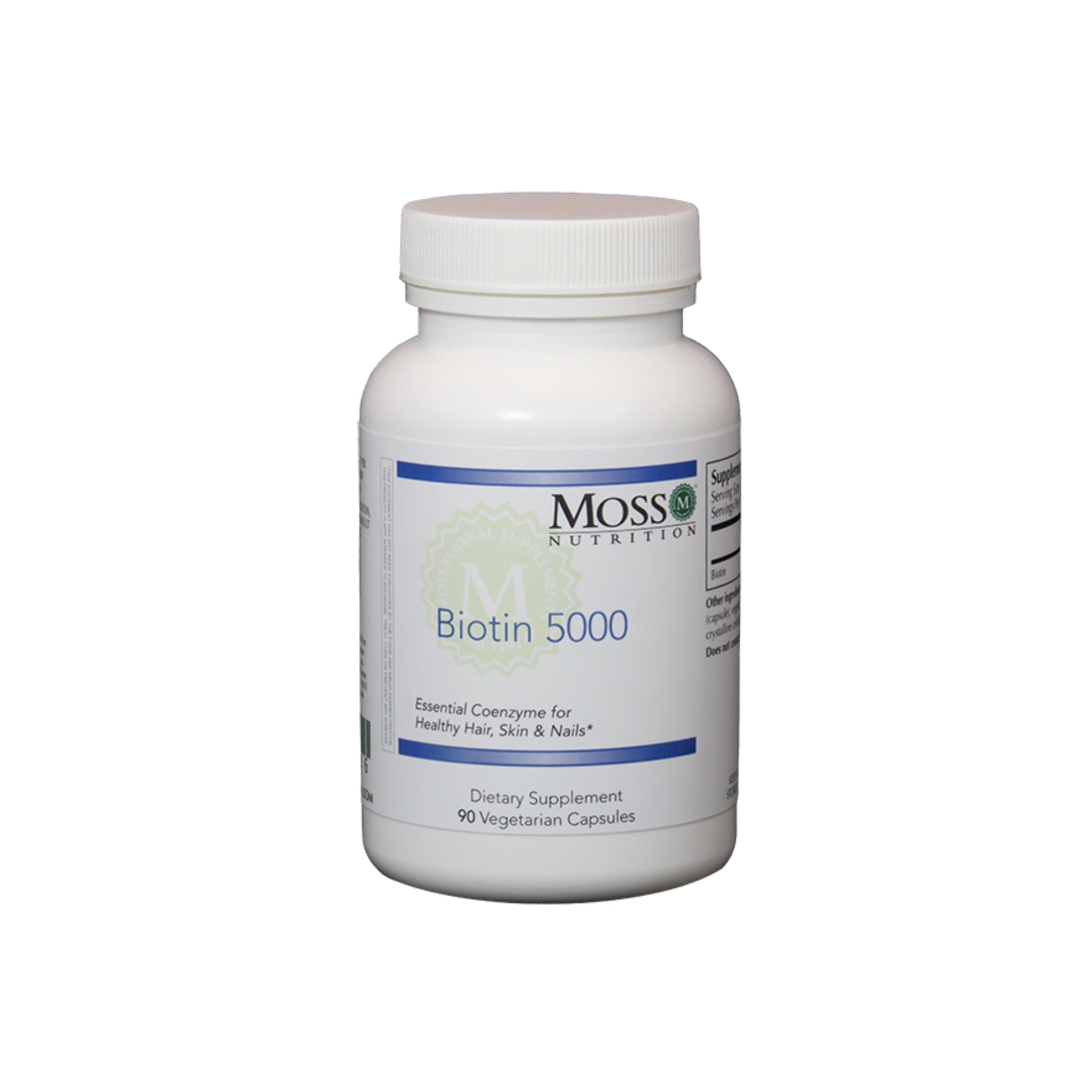 Moss Nutrition Biotin 5000 hair skin nail supplement
