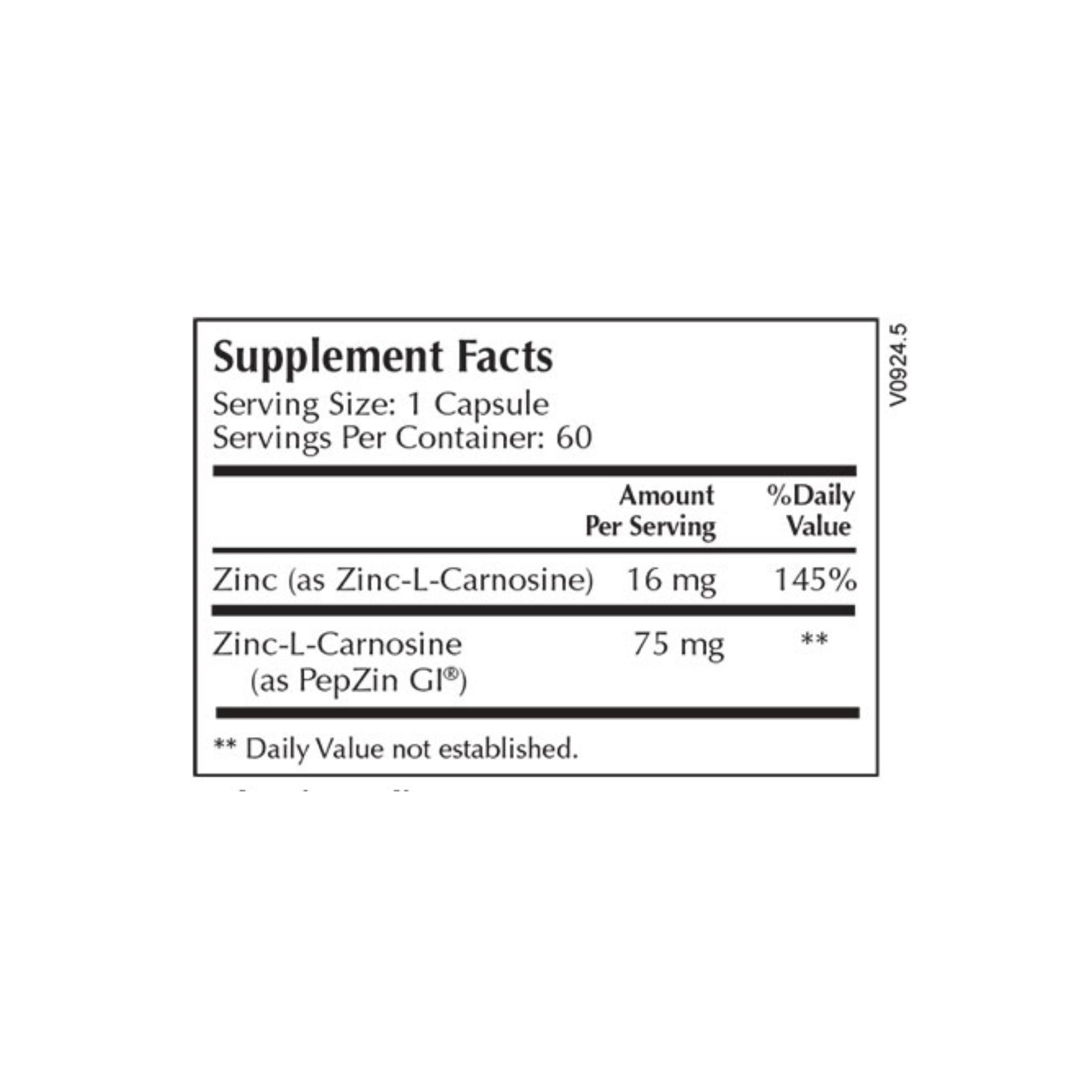 Moss Nutrition CarnoZinc Select bottle showing supplement packaging and branding