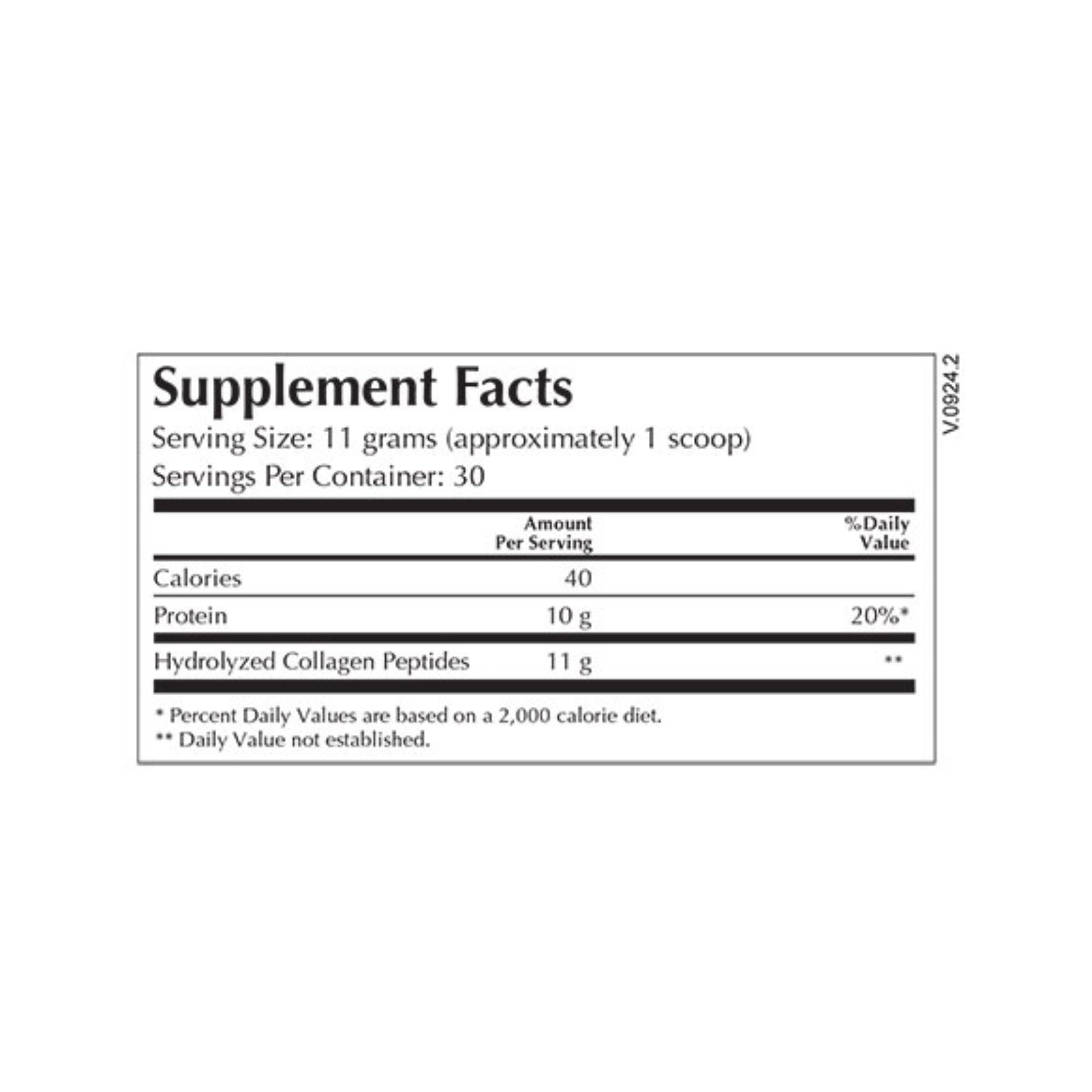Moss Nutrition Collagen Peptides Select bottle showing supplement packaging and branding