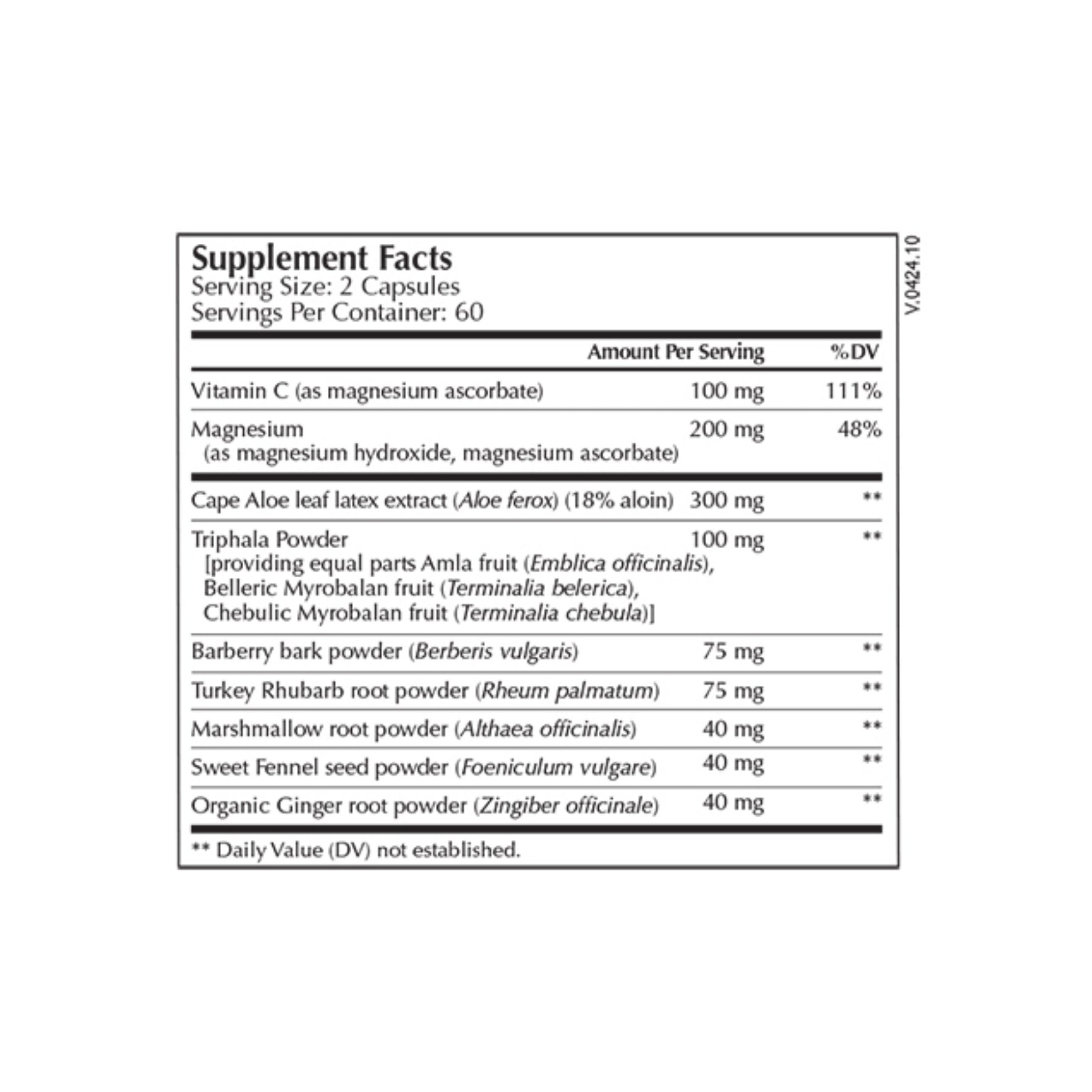 Moss Nutrition Colon Select bottle showing supplement packaging and branding