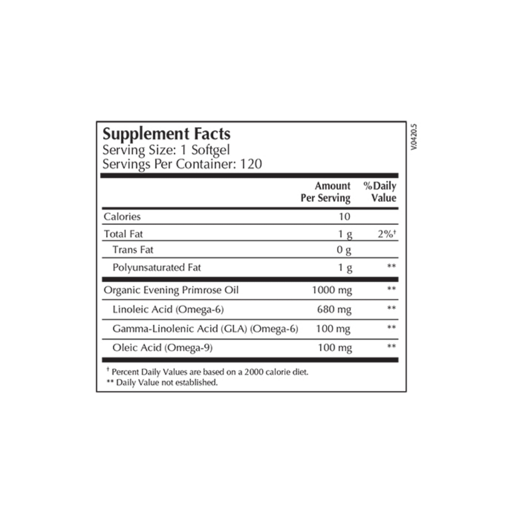 Moss Nutrition EPO Organic bottle showing supplement packaging and branding