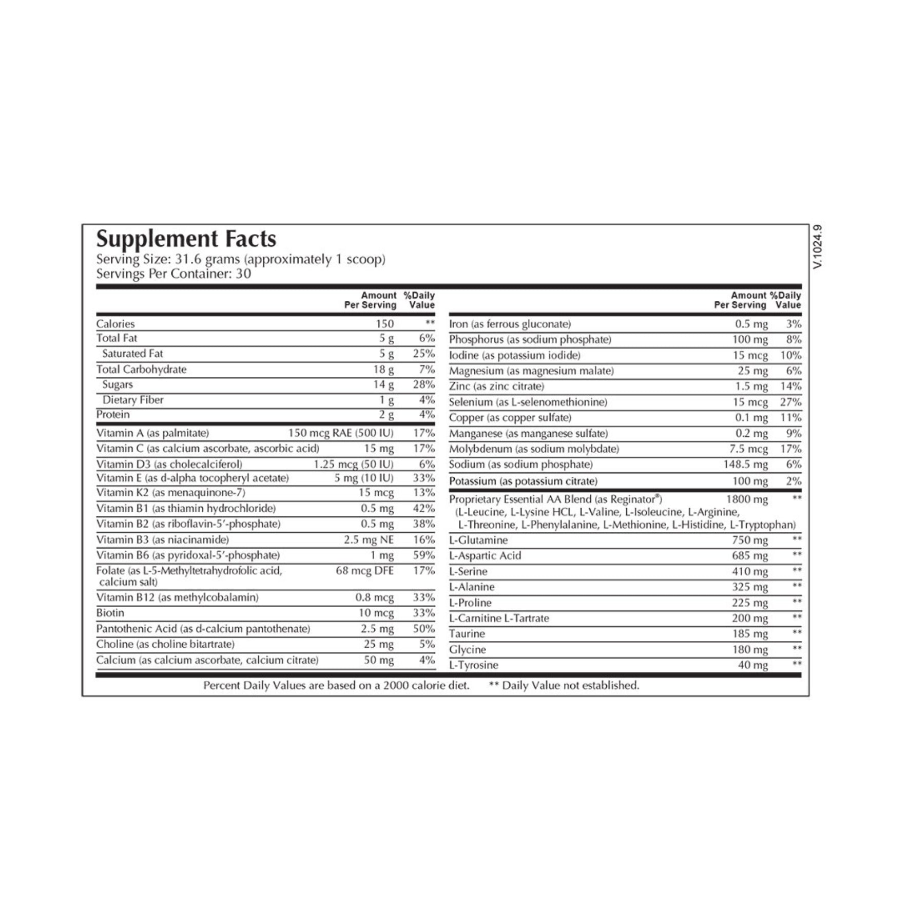 Moss Nutrition Elemental Select bottle showing supplement packaging and branding