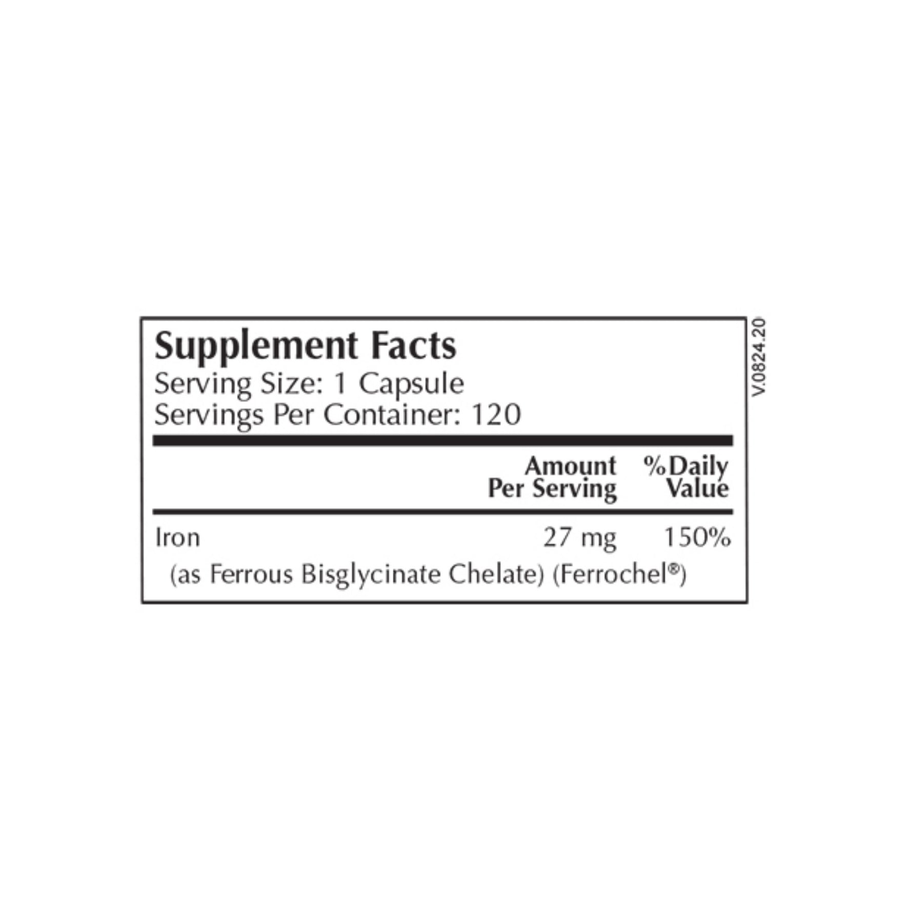 Moss Nutrition Ferrochel Select bottle showing supplement packaging and branding