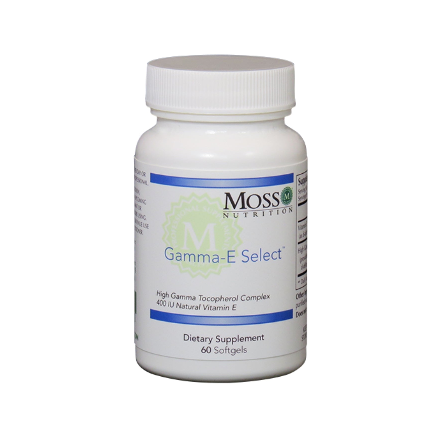 Moss Nutrition Gamma E Select vitamin E antioxidant supplement