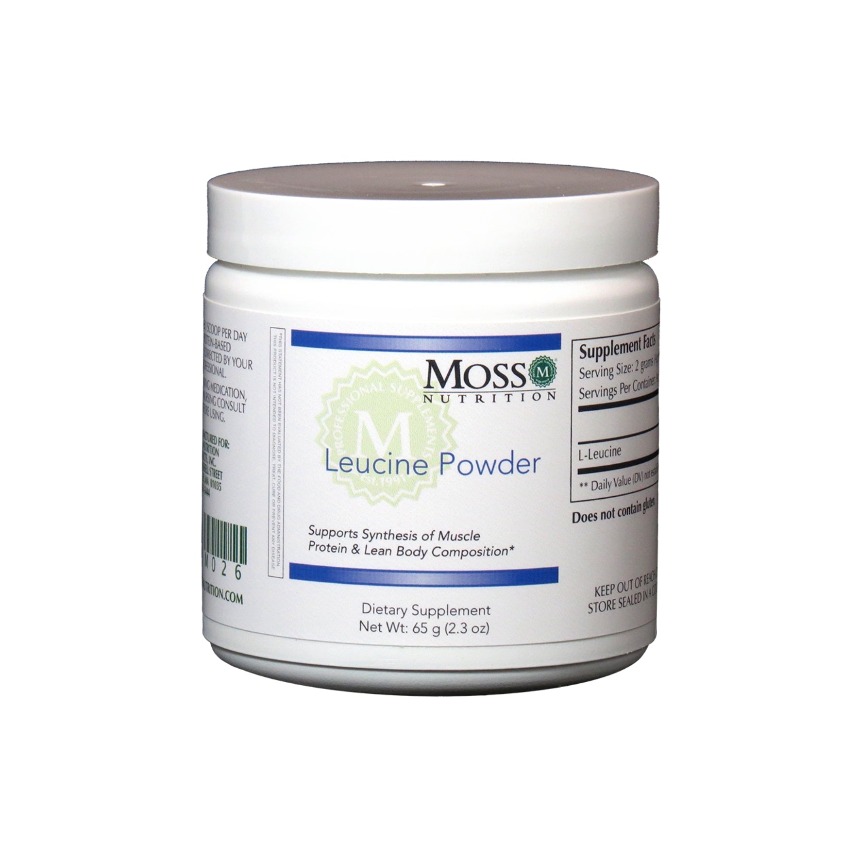 Moss Nutrition Leucine Powder muscle recovery supplement