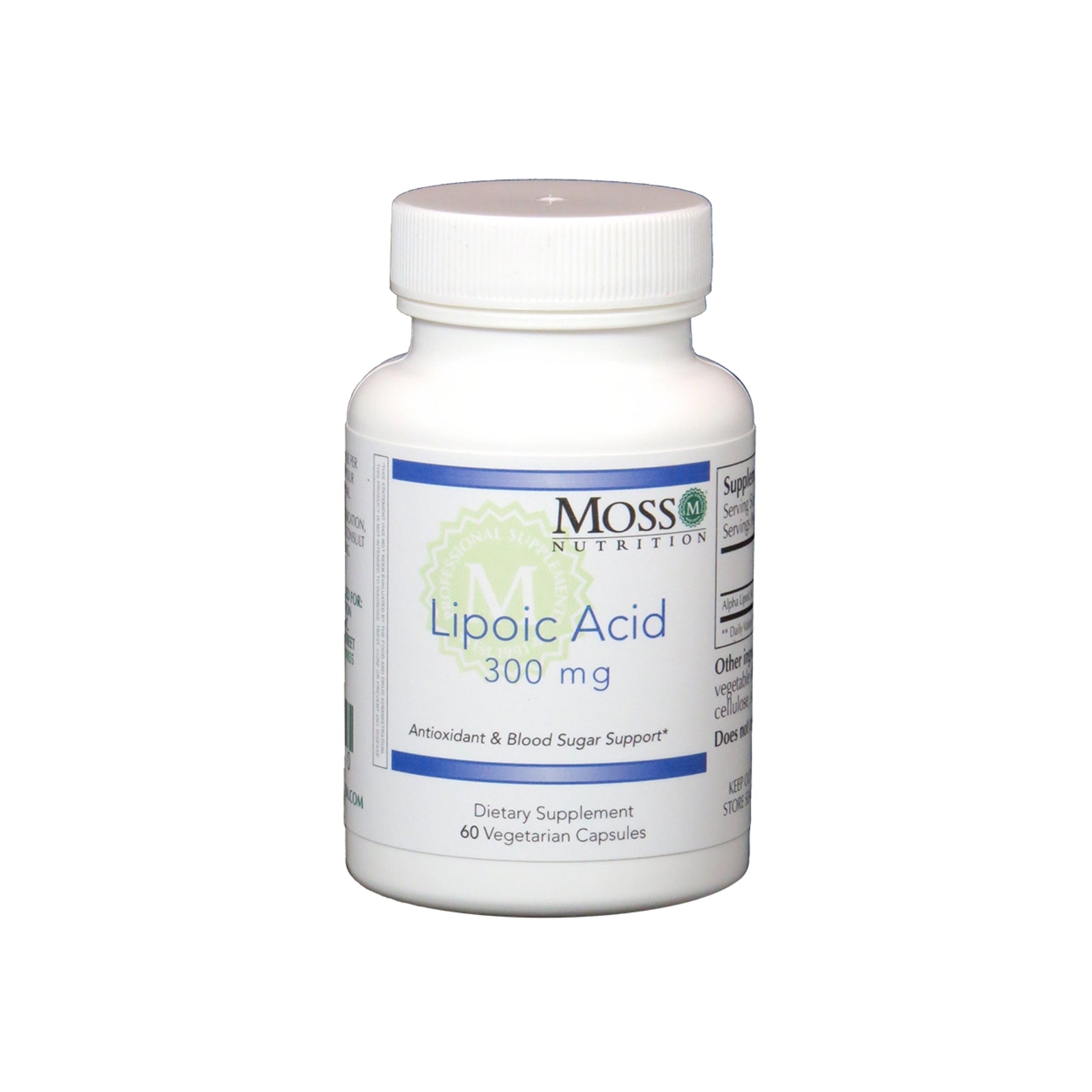 Moss Nutrition Lipoic Acid 300 mg antioxidant supplement