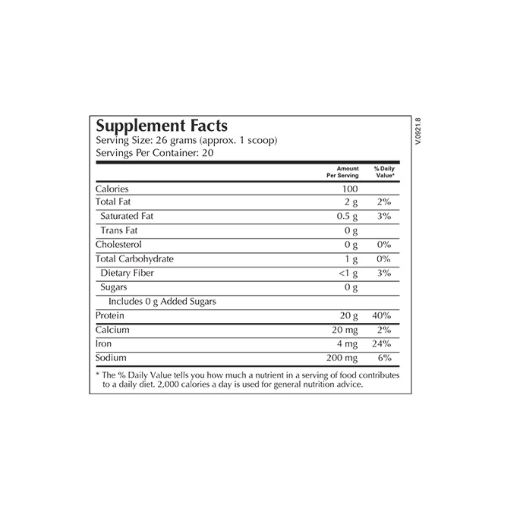 Moss Nutrition Organic Select Pea Vanilla bottle showing supplement packaging and branding