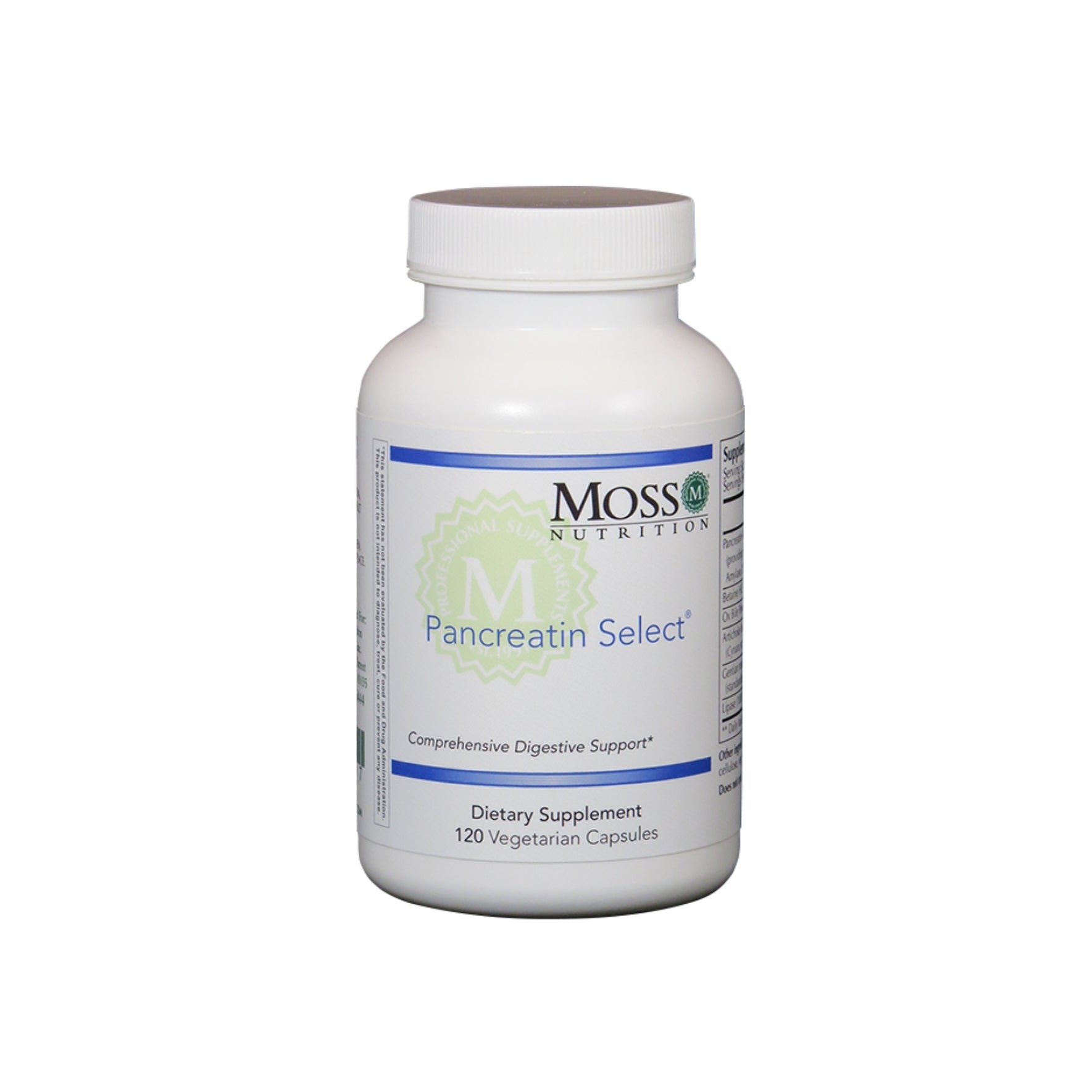 Moss Nutrition Pancreatin Select digestive enzyme supplement