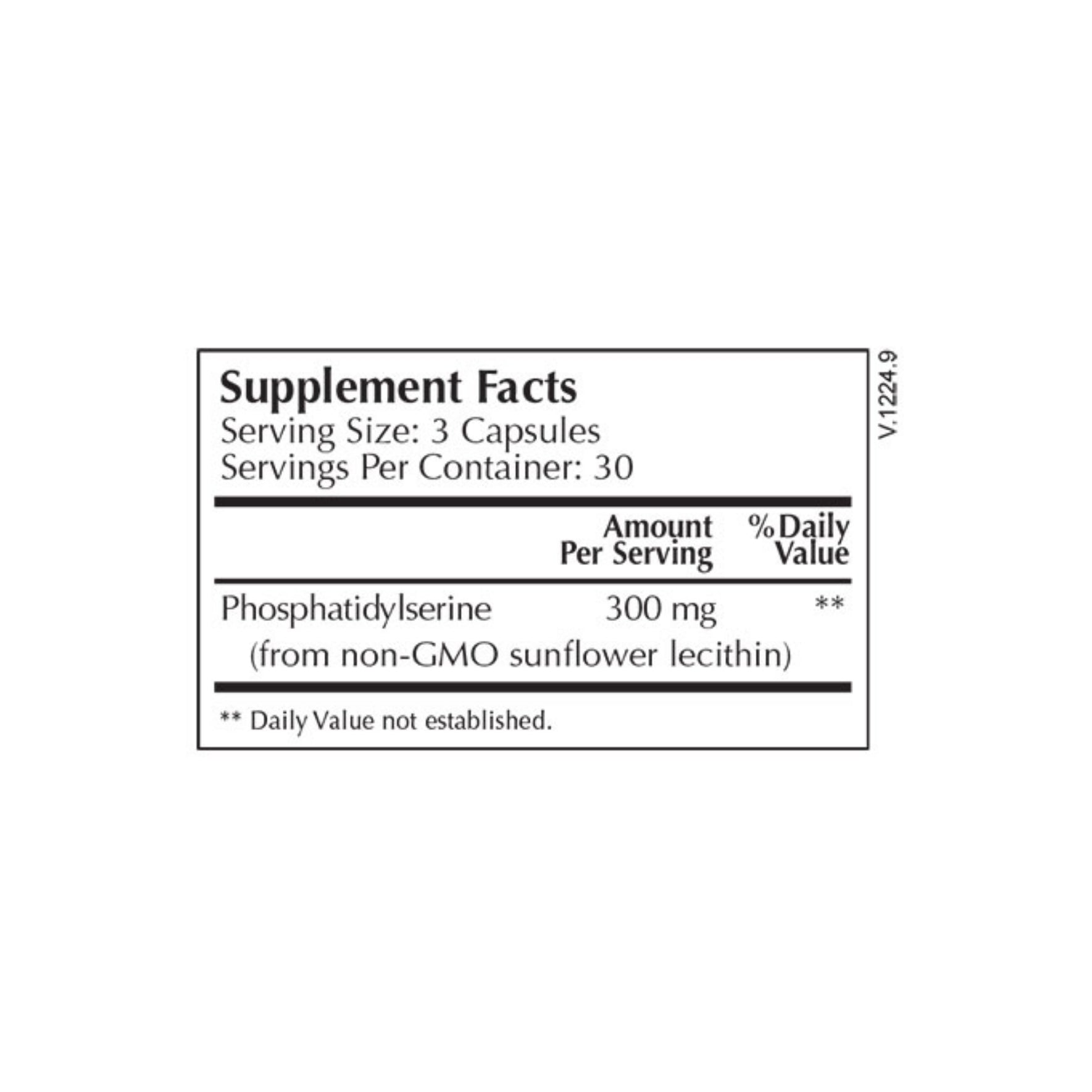 Moss Nutrition Phosphatidylserine bottle showing supplement packaging and branding