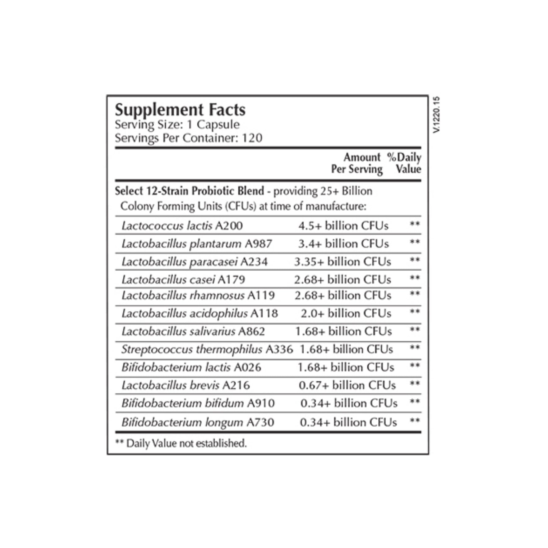 Moss Nutrition Probiotic Select® 25B
