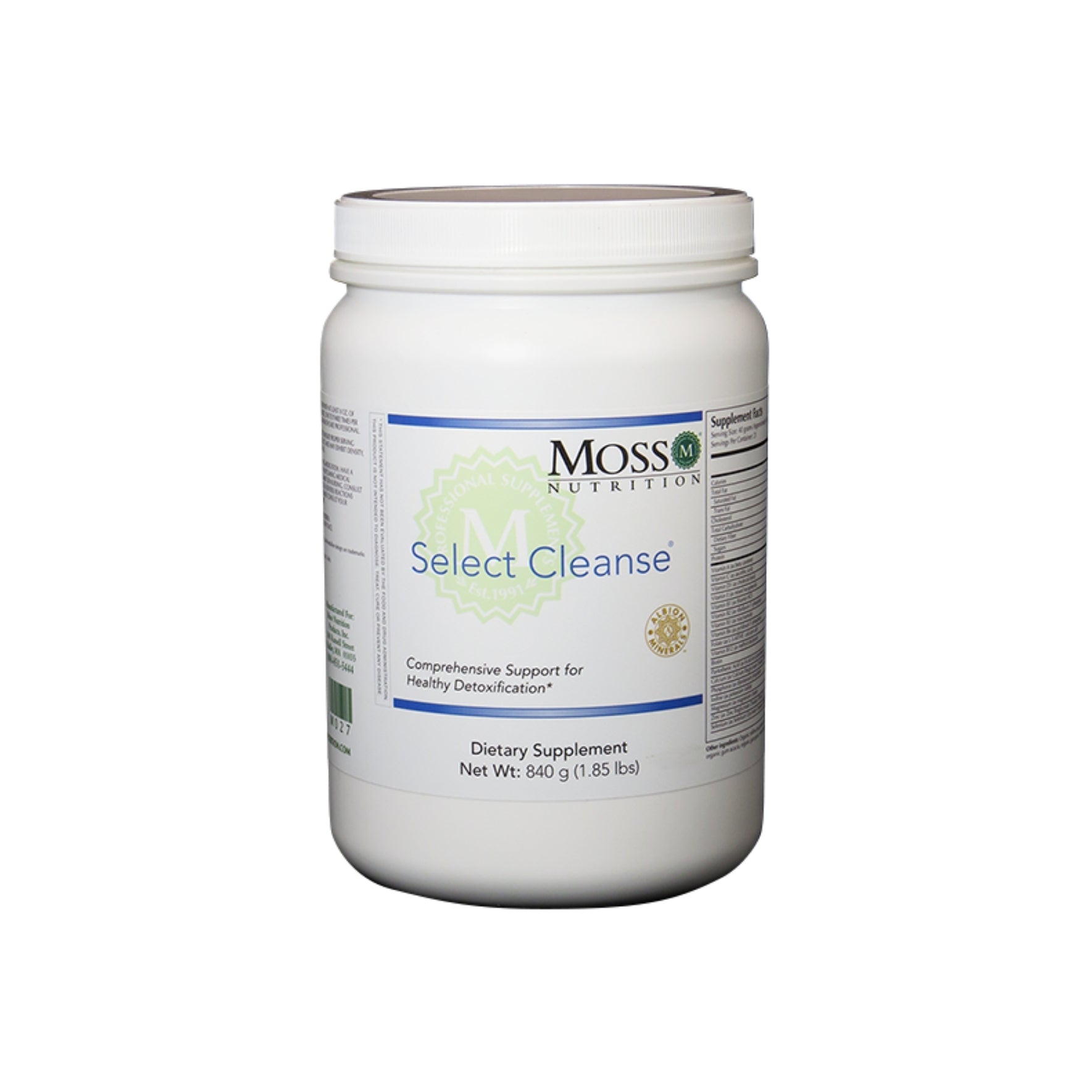Moss Nutrition Select Cleanse detox support supplement