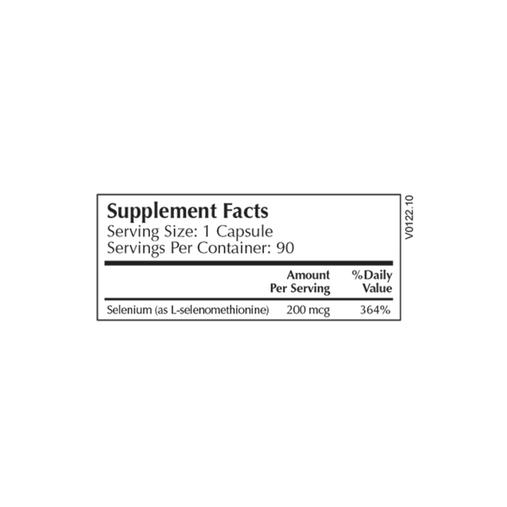 Moss Nutrition Selenium 200 bottle showing supplement packaging and branding