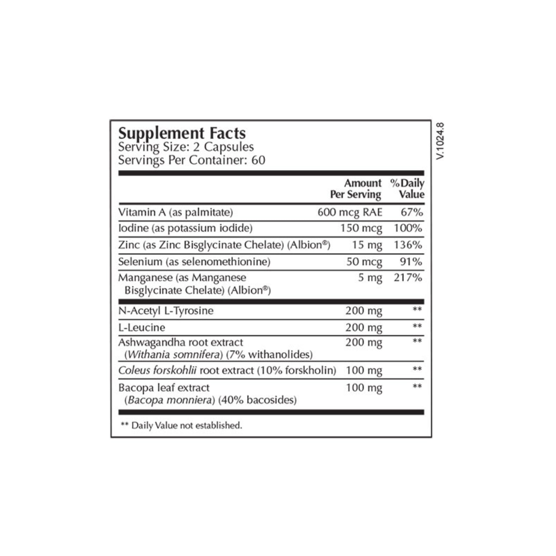 Moss Nutrition Thyroid Select bottle showing supplement packaging and branding