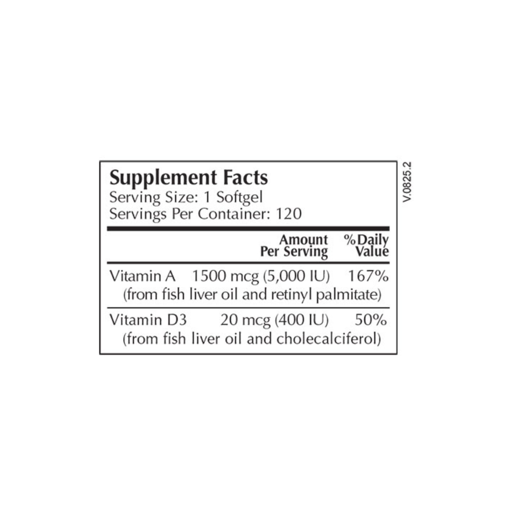 Moss Nutrition Vitamin A Select bottle showing supplement packaging and branding