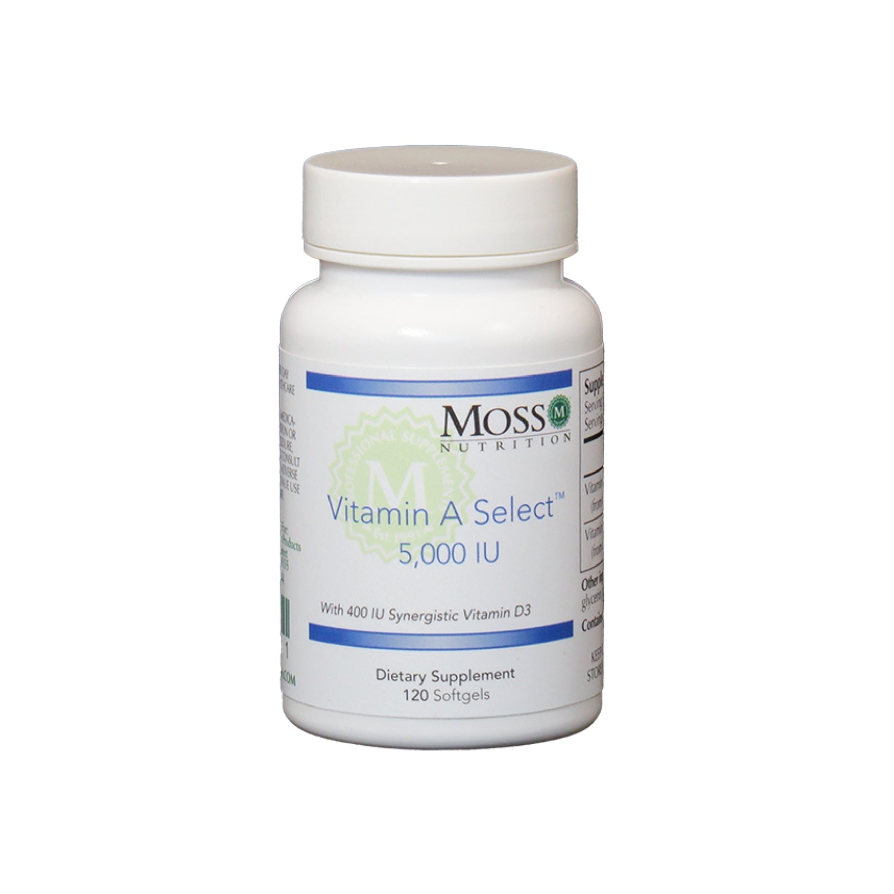 Moss Nutrition Vitamin A Select vision and immune support supplement